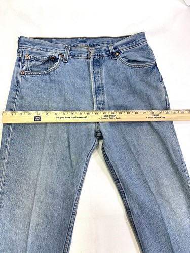Vintage Levi’s 501 Hergestellt in den USA Herren Jeans Gr. 34 X 32 11-96 Distressed - Bild 4 von 12
