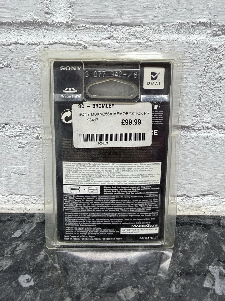 NEW Sony 256MB Memory Stick PRO Duo Card White Gold (MSX-M256A) - Image 2 of 2