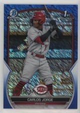 2023 Bowman Chrome Prospects Blue Shimmer Refractor /150 Carlos Jorge 16mf