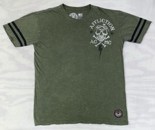 Mens Size 3XL Affliction American Customs Speed Shop Light Green Shirt USA Made