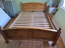 Solid Pine Double Bed Frame 205 x 150 cm