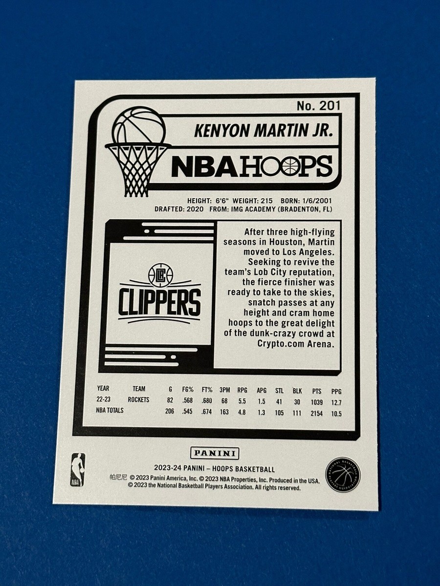 2023-24 Panini NBA Hoops Kenyon Martin Jr. #201 Los Angeles Clippers (H)