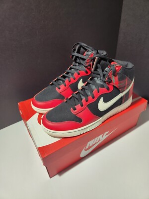 Nike Dunk High Retro SE Tartan Plaid Men's Size 12 Dunk Xmas