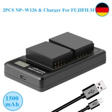 2x NP-W126 W126S batteria per Fuji X100F X-H1 X-A2 FinePix HS30EXR + doppio caricabatterie