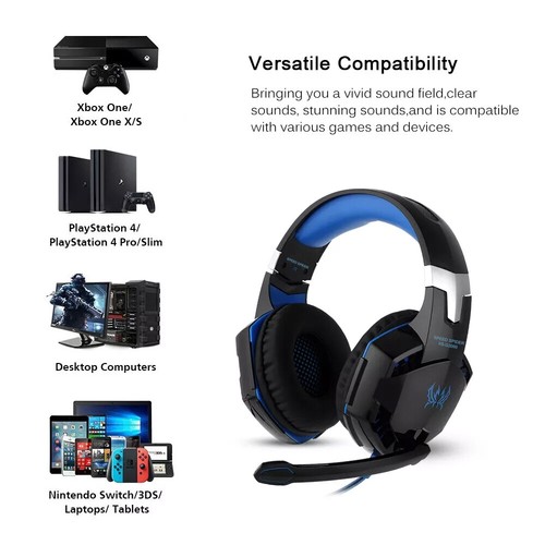 Gaming Headset Gaming Kopfhörer mit Mikrofon HD Stereo LED für PS4 PC Xbox One - Bild 10 von 12