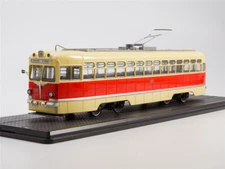 Start Scale Models Soviet Moscow MTB-82 tram bus red-beige 1/43 ABS Truck Model