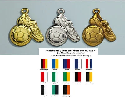 THOST Fußball-Medaillen53x50 mm incl Band & Beschriftung Geburtstag Geschenk