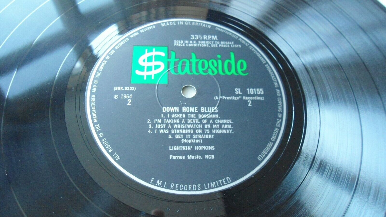 LIGHTNIN' HOPKINS LP DOWN HOME BLUES UK STATESIDE 1964 SL 10155 NICE COPY eBay