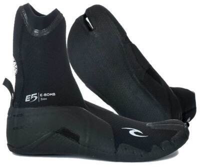 Rip Curl E-Bomb 3mm Split Toe Surf Boot - Black - New