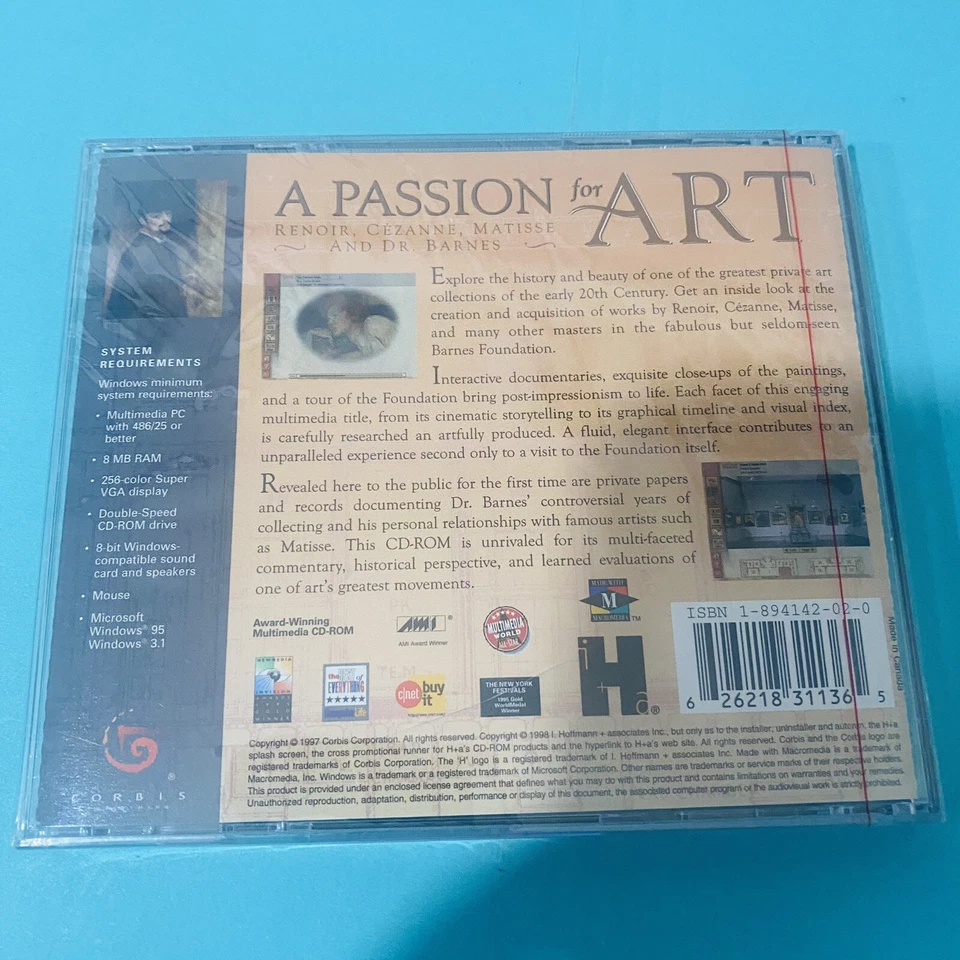 A Passion For Art Renoir Cezanne Matisse Dr. Barnes  sealed U.S. cd rom NOS - Image 2 of 2