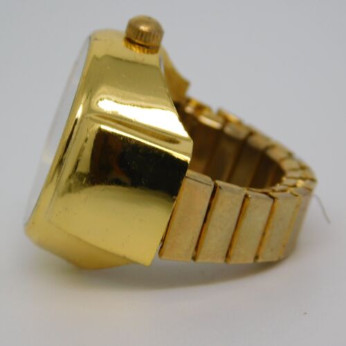 Eiffel Tower Dial Quartz Analog Women's Ring Watch New Battery - Picture 4 of 11