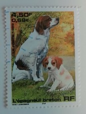TIMBRE FRANCE L´EPAGNEUL BRETON SÉRIE «NATURE DE FRANCE»