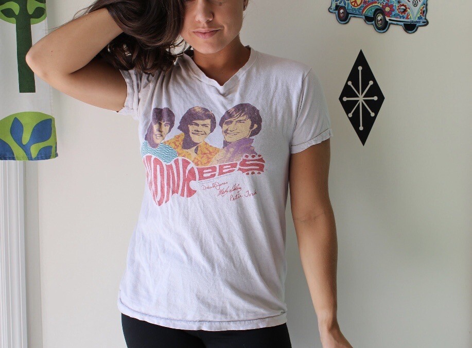 Vintage The Monkees 1986 Medium Shirt Top Tee Music Band