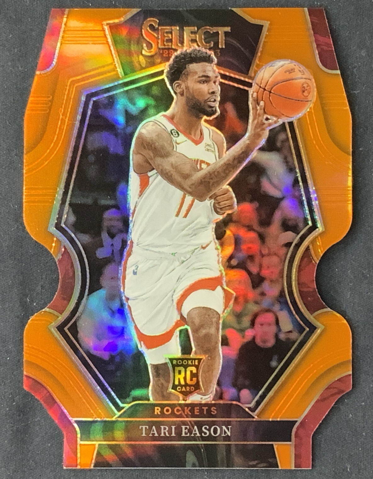 2022 Panini Select Premier Level Orange Prizm Die-Cut /65 Tari Eason Rookie RC