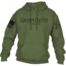 Grunt Style Grumpy Old Vet Pullover Hoodie - Green