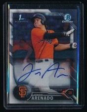 JONAH ARENADO 2016 BOWMAN CHROME PROSPECT AUTOGRAPH RC AUTO SAN FRANCISCO GIANTS