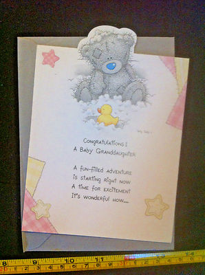 Karte Glückwunsch A Baby Enkelin Me To You & Umschlag Neu Tatty Teddy