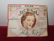 Vintage Jac-O-Net Hair Net Light Brown 156 Envelope - Contains 2 hair nets