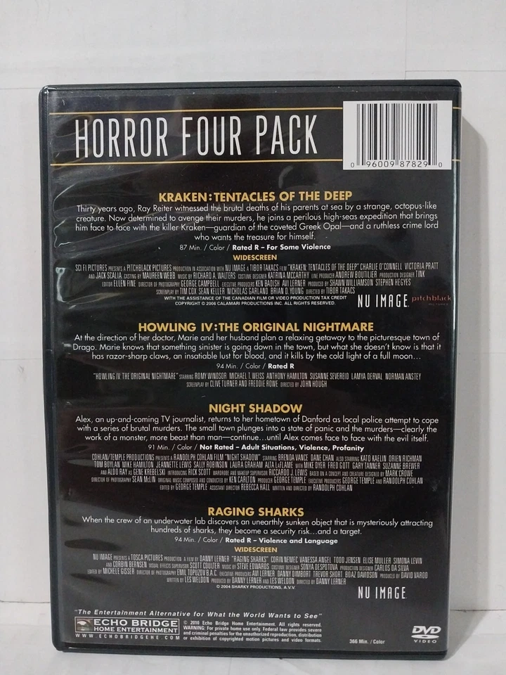 Horror Collector's Set 4 Film Collection - See Below Titles (DVD 096009878290) - Image 3 of 3