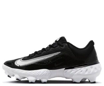 Nike Alpha Huarache Elite 4 Low MCS Black White Baseball 