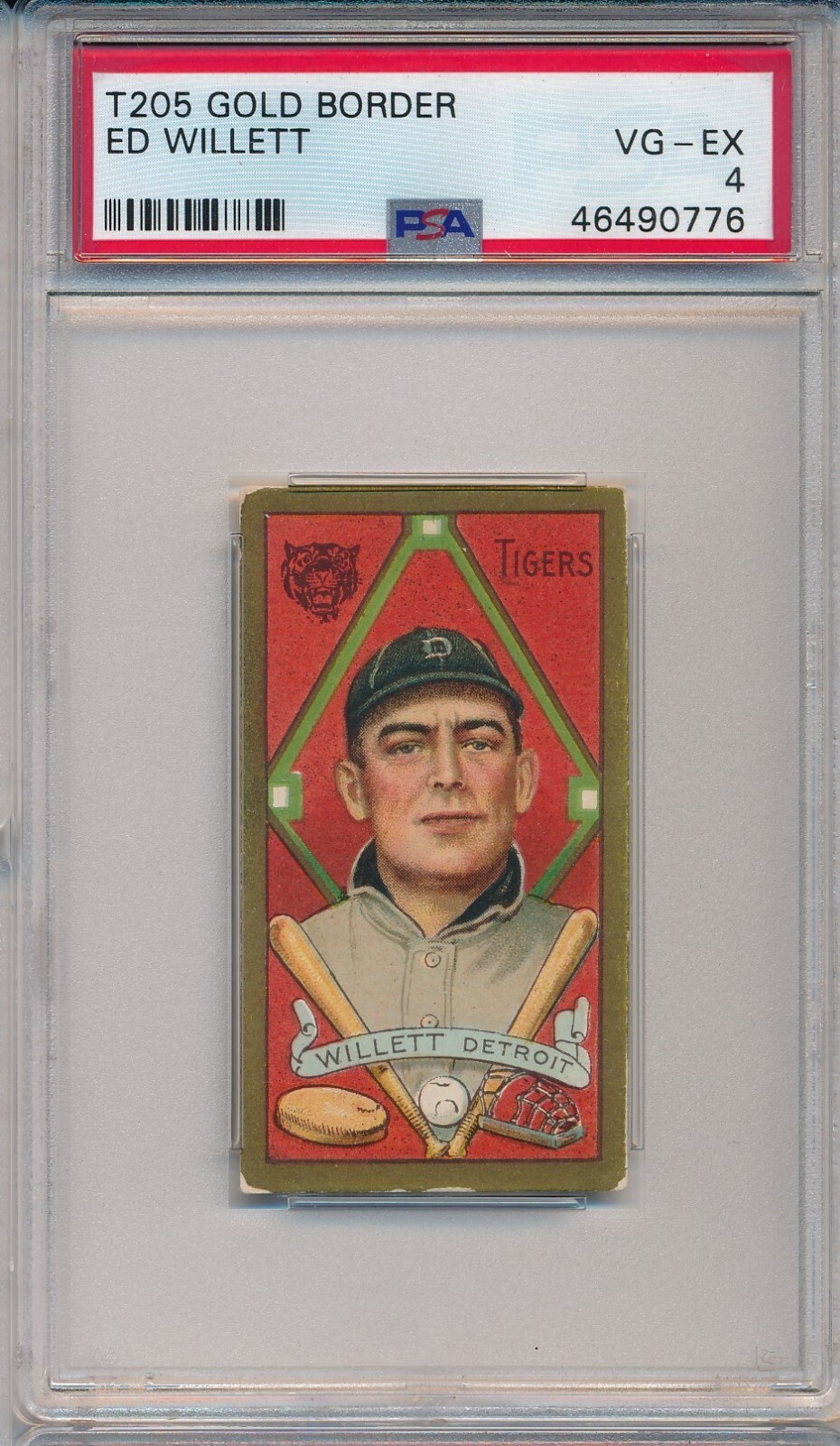 1911 T205 PIEDMONT - ED WILLETT - PSA 4 VG-EX (SVSC) CENTERED!