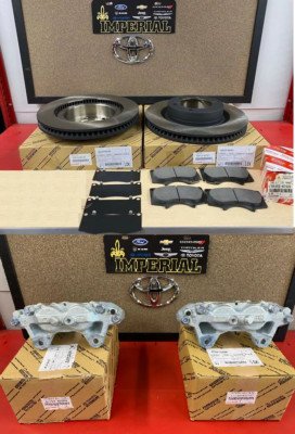 2010-2014 TOYOTA 4RUNNER OEM FRONT BRAKE KIT CALIPERS, ROTORS, PADS SHIMS & PINS