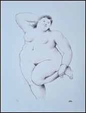 FERNANDO BOTERO * Nudo Femminile * 65 X 50 Cm * Litografia * Limitata # 20/300
