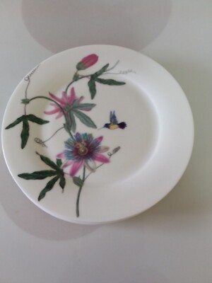 Set of 4 Stechcol Gracie Bone China Coastline Hummingbird 7 1/2'' Side Plates