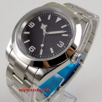 40mm Tandorio Black Dial Solid Case Sapphire Glass NH35A Automatic Mens Watch