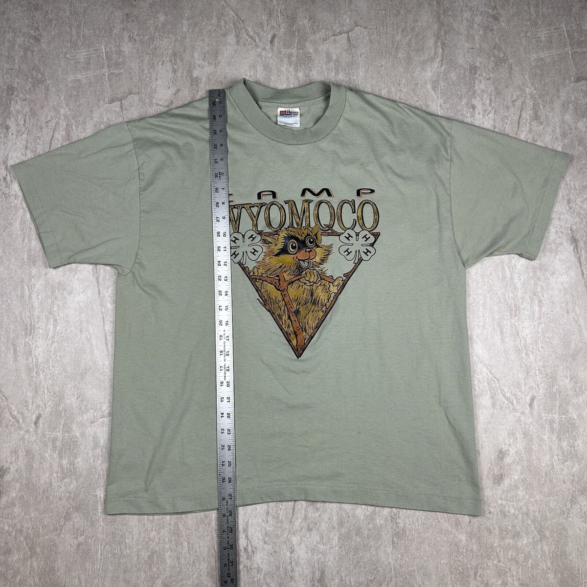 Vintage 90s Camp Wyomoco Upstate NY Green T-Shirt Children's Camp