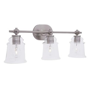 New 3 Light Brushed Nickel Bathroom Vanity Wall Lighting Fixture