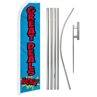 Great Deals Swooper Flutter Feather Advertising Flag Kit Sale Flag Venta