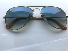 RAY BAN RB 3025 AVIATOR LARGE METAL 001/3F/55014 GOLD/PINK SUNGLASSES W/ CASE