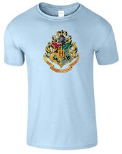 Image of Harry Potter Mens T Shirt Hogwarts Crest Wizardry Hipster School Present Tee