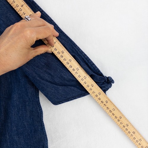 Ralph Lauren Schulterfreies Denim Oberteil Damen Große Blau 3/4 Arm - Bild 8 von 11