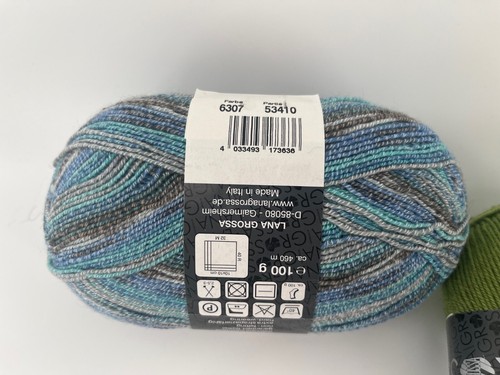 Lot of 3 Lana Grossa Meilenweit Light Fingering Yarn | Wool/Nylon Blend - Picture 2 of 5