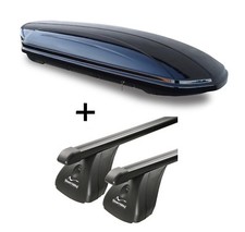 Dachbox MAA580L+Stahl Dachträger VDP für für Citroen Xsara Picasso 5Türer 99-10