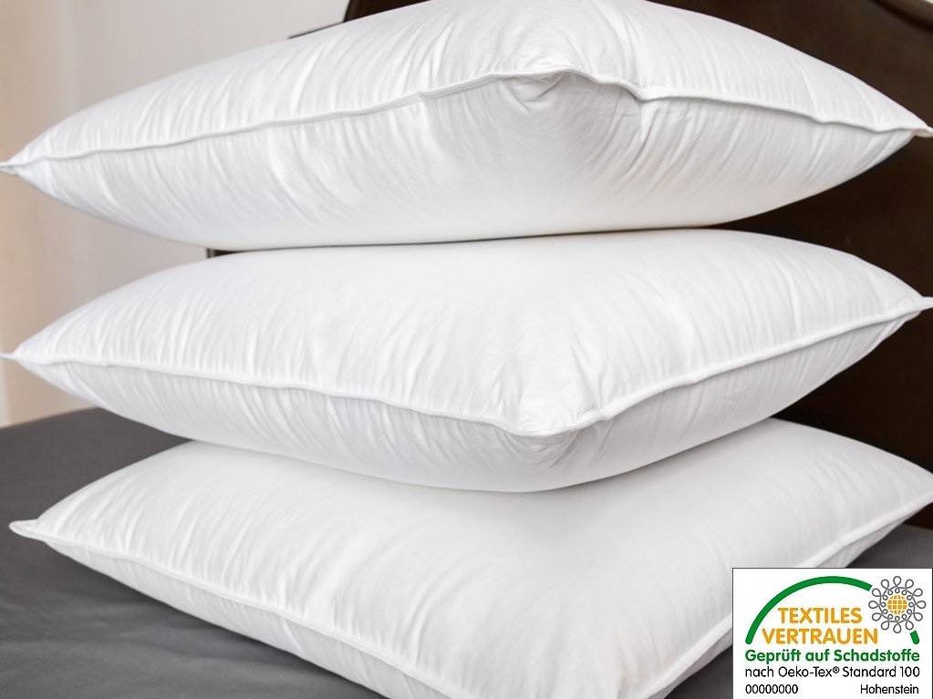 Kissen Kopfkissen 95%Federn + 5%Daunen 40x80cm Füllung 850g 1Stück Naturfüllung