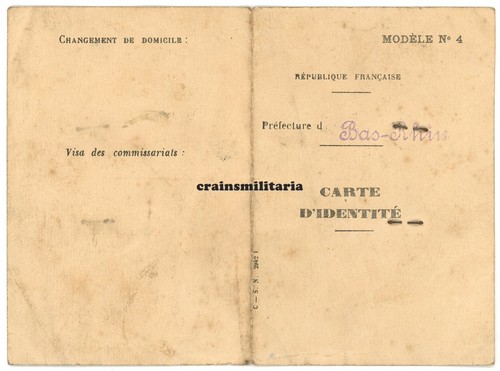 Orig. Personalausweis Frankreich Bas-Rhin Mann in MOLSHEIM Reichshoffen 1940 - Bild 2 von 2