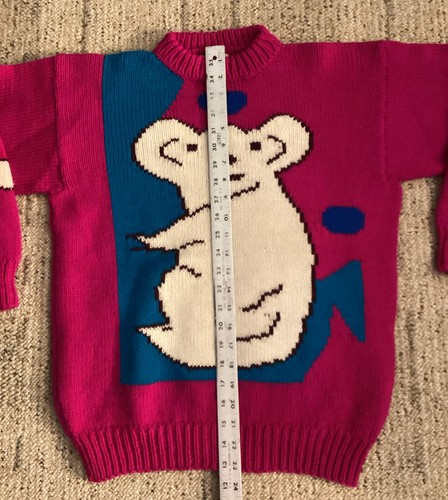 Princess Diana Koala Replica Sweater 100% Wool Made In Peru Size Medium Vtg80s - Picture 8 of 9