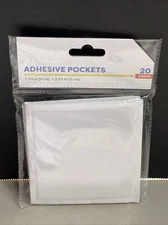 1 Pack 20 Count Self Adhesive Square Pocket 3.5" x 3.5" Teacher Supply - NEW