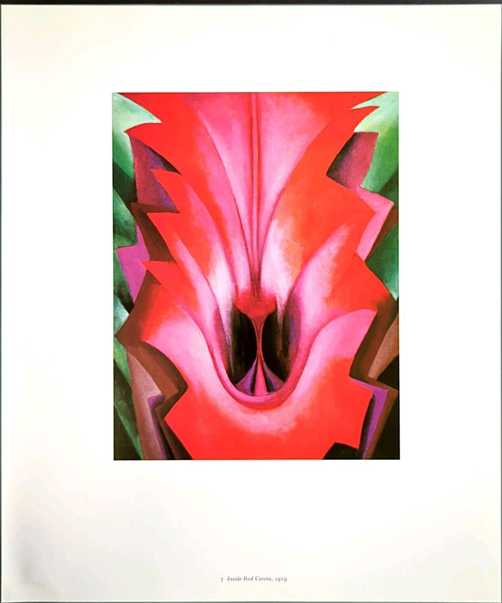 Georgia O' Keeffe INSIDE RED CANNA Botanic Flowers Art Print Book