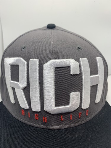 Rich Life 100% Authentic Snapback Fitted Hat Size One Size Color Dark Grey - Picture 3 of 7
