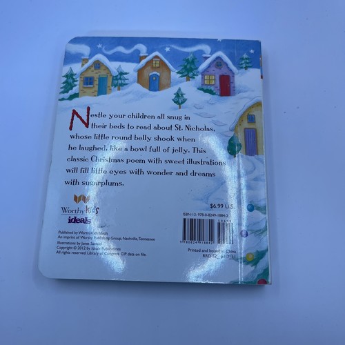 Night Before Christmas Board Books Clement Moore Hardcover Santa - Picture 2 of 4