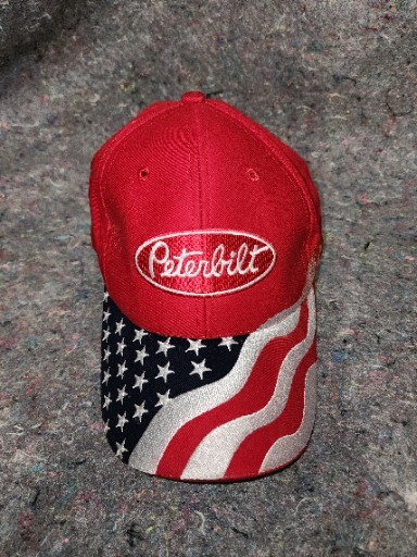 Peterbilt Hat Amarican Flag Trucker Cap - image 1