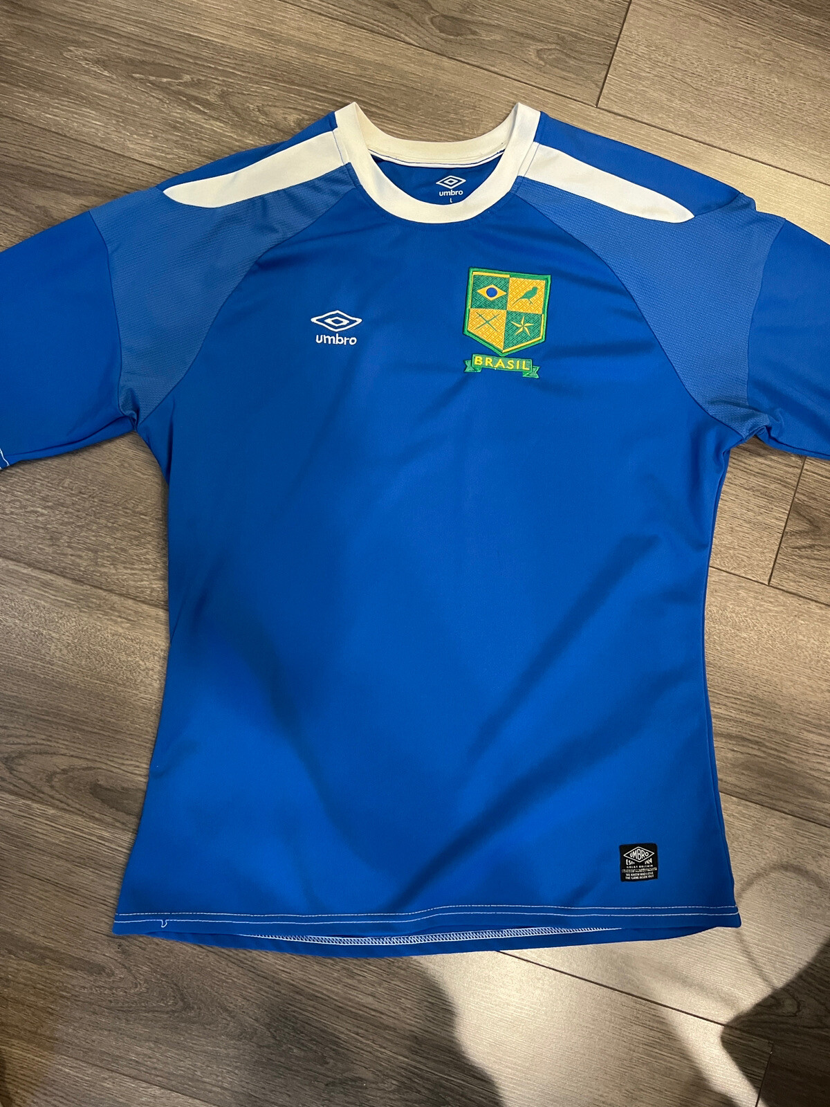 Vintage Umbro Brazil World Cup Jersey Mens Size Large Blue