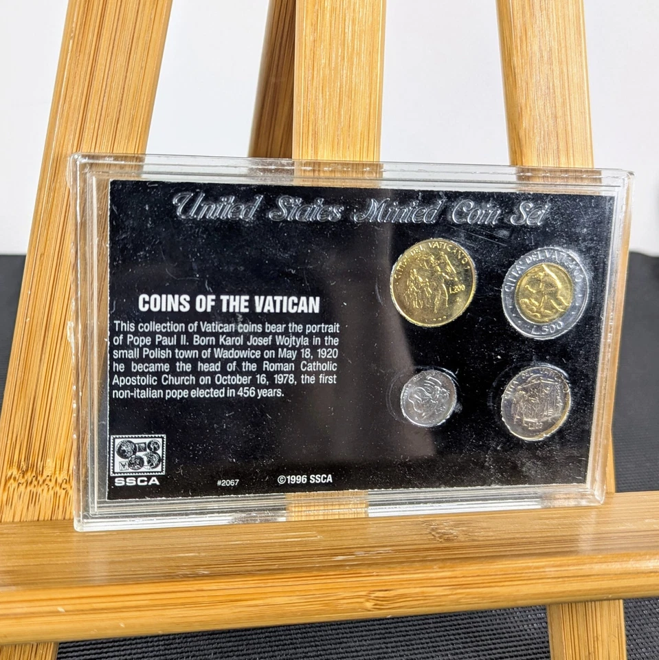 Coins of the Vatican 1996 SSCA Lire Coin Set IN PLASTIC-MINT Condition Authentic - Image 2 of 4