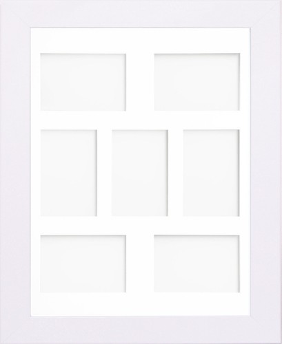 White Multi Aperture Photo Picture Frame & Mount With Choice Of 23 Mounts Design - Picture 15 of 26