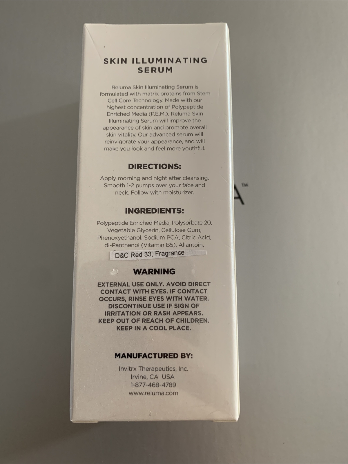 reluma stem cell serum