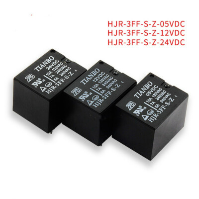 10pcs HJR-3FF-S-Z 12VDC 5VDC 24VDC 5pin T73 10A Relay